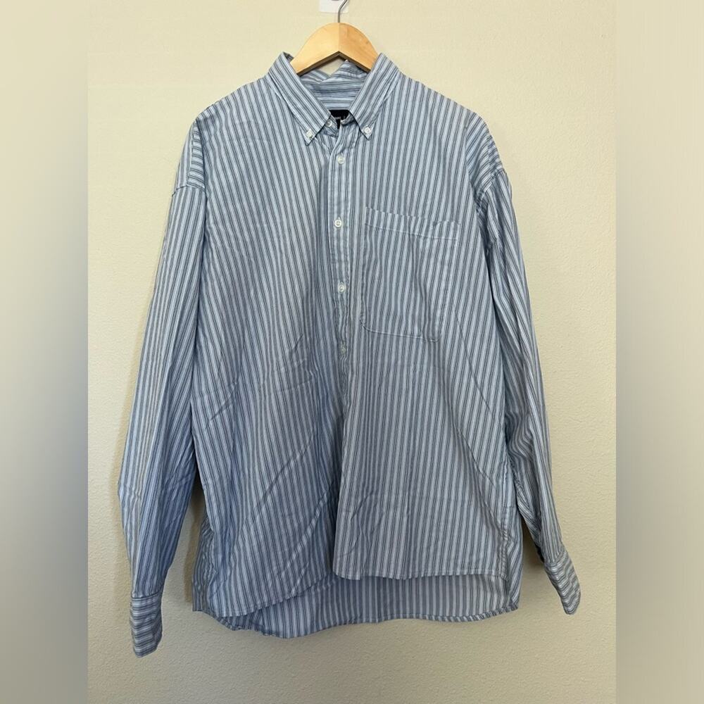 Abercrombie & Fitch Men's 90's Oversize Striped Button Down Shirt Sz XL